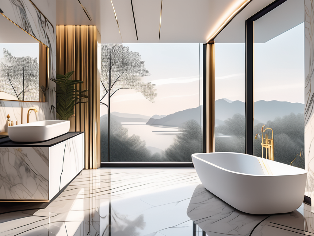 A luxurious bathroom with high-end fixtures
