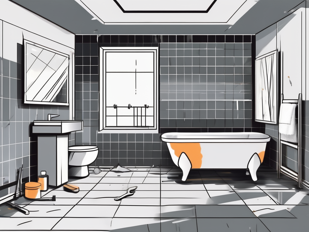 A bathroom undergoing renovation