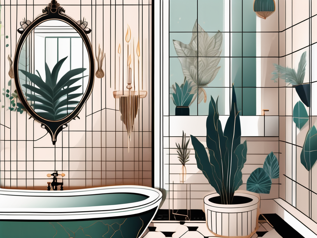 A transformed bathroom with unique elements like a clawfoot bathtub