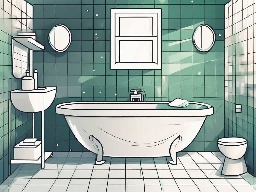 A sparkling clean bathroom with shiny tiles